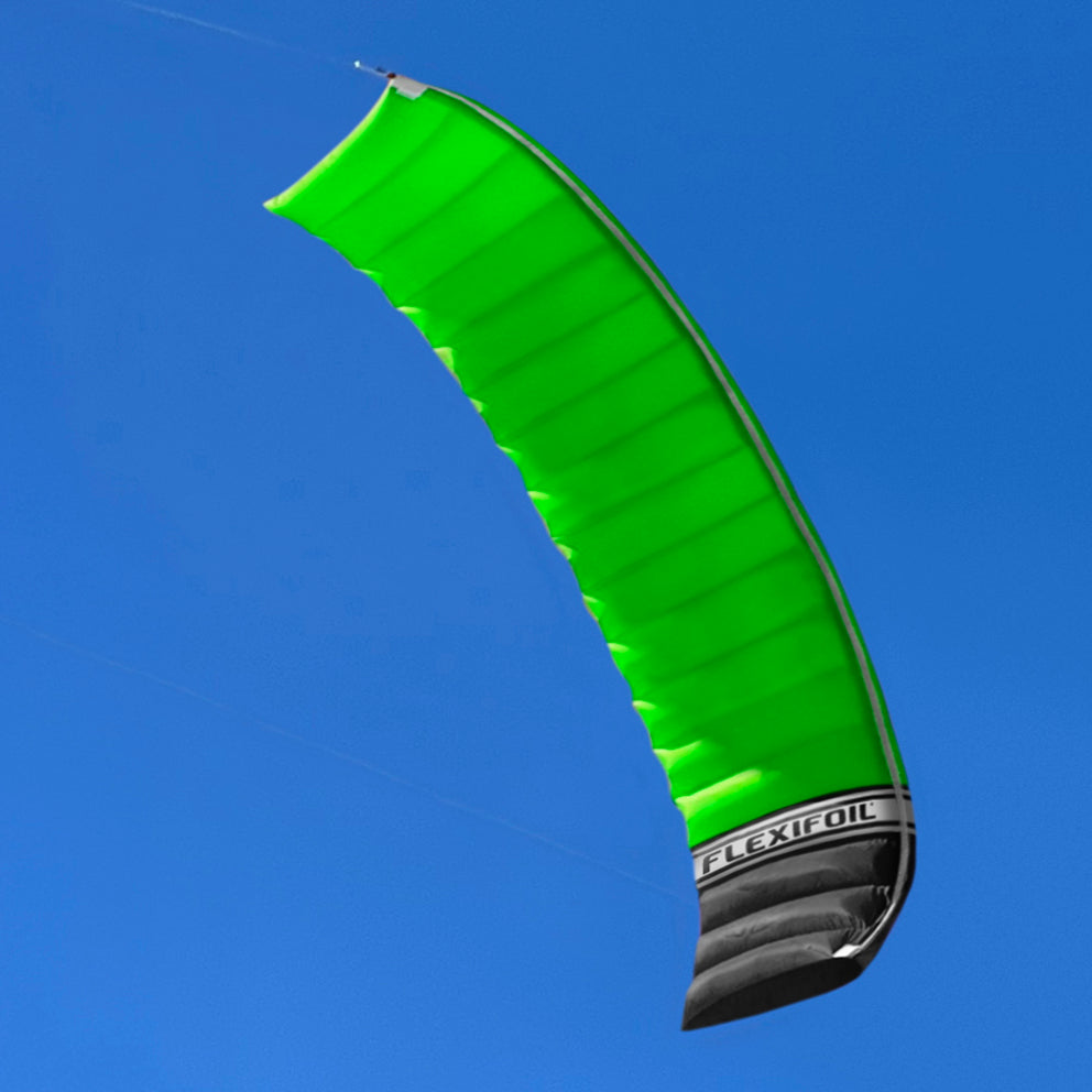 Super 10ft Green Stacker Power Kite with Logo
